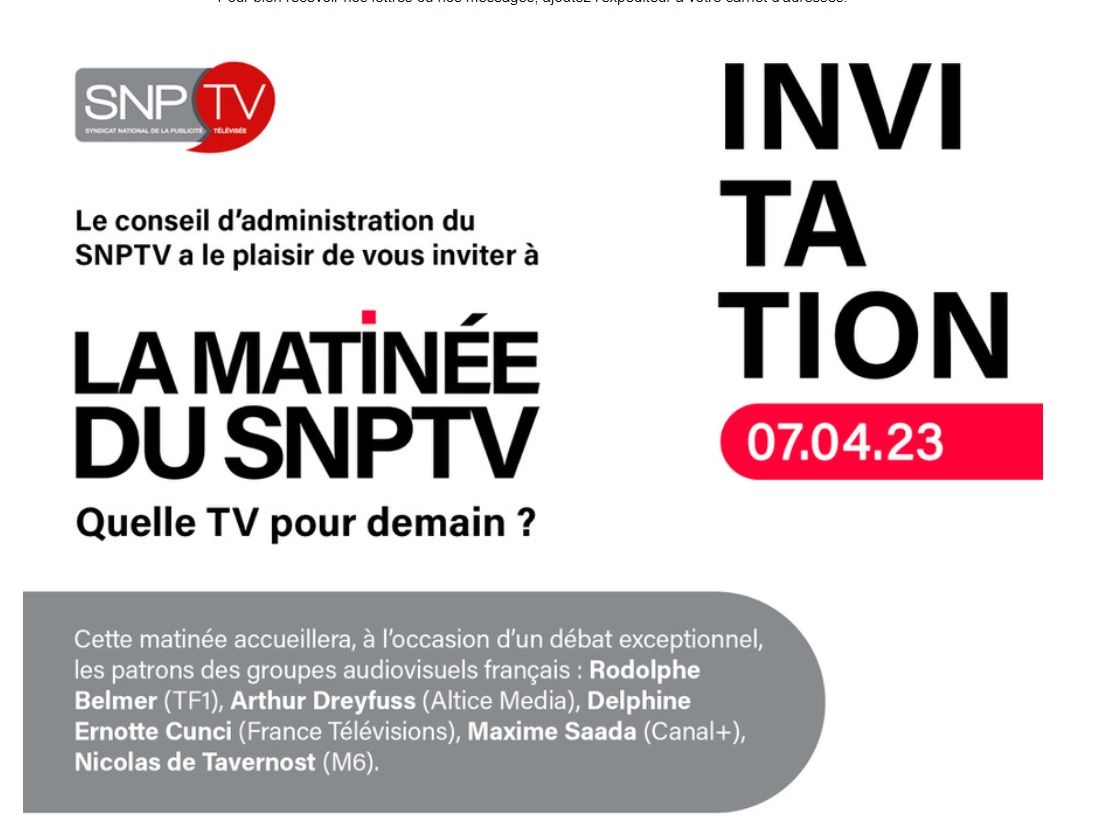 Matinée du SNPTV, introduction de François Pellissier, président